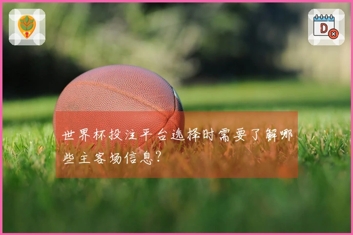 世界杯投注平台选择时需要了解哪些主客场信息？